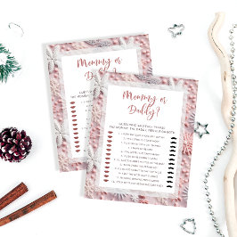 Lámina Juego de Baby Shower mami o papi con copas de niev