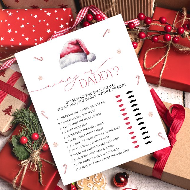 Lámina Juego de Baby Shower moderno para Papá Noel o Mami (Subido por el creador)