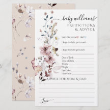 Juego de Baby Shower moderno para Wildflower Boho