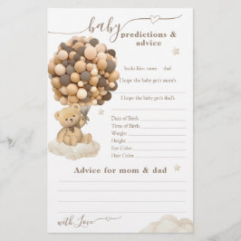 Lámina Juego de Baby Shower Neutral para el género Teddy 