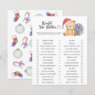 Lámina Juego de baby shower Oso / ¿Qué preferiría?