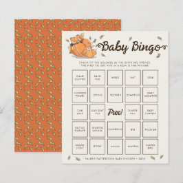 Lámina Juego de Baby Shower otoño de Baby Bingo