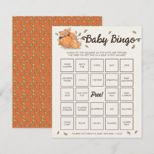 Lámina Juego de Baby Shower otoño de Baby Bingo