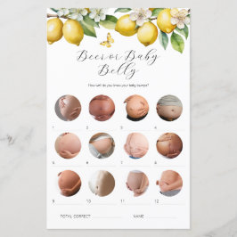 Lámina Juego de Baby Shower para cerveza Lemons o Belly d