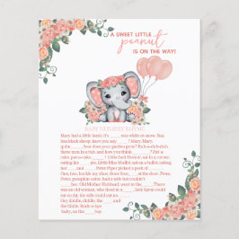 Lámina Juego de Baby Shower para Elephant Chica