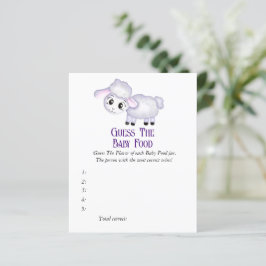 Lámina Juego de Baby Shower para la oveja de cordero pequ