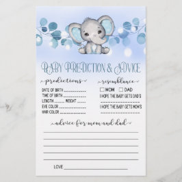 Lámina Juego de Baby Shower para la predicción del bebé y