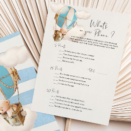 Lámina Juego de Baby Shower para llevar - ¿Qué hay en tu