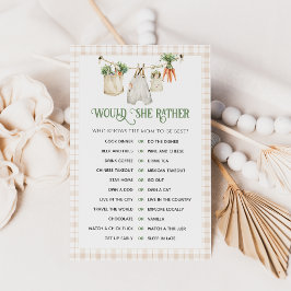 Lámina Juego de Baby Shower para mamá agricultora de cose