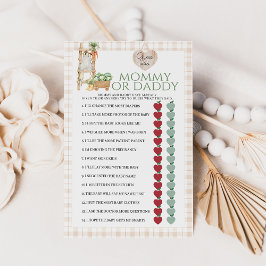 Lámina Juego de Baby Shower para mamá o papá de crecimien