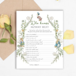 Lámina Juego de Baby Shower Peter Rabbit Wildflower
