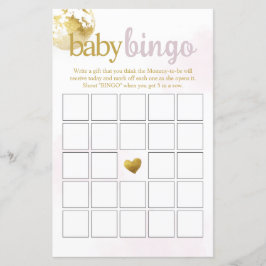 Lámina Juego de Baby Shower "Pink Over the Moon Baby Bing