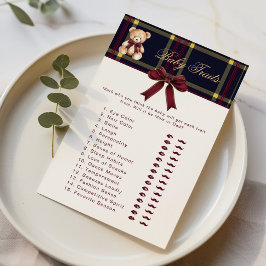 Lámina Juego de Baby Shower Polo Teddy Bear Baby Trats