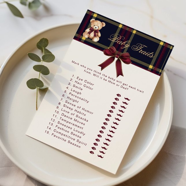 Lámina Juego de Baby Shower Polo Teddy Bear Baby Trats (Subido por el creador)