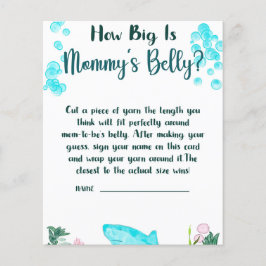 Lámina Juego de Baby Shower ¿Qué tan grande es el Belly d