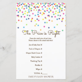 Lámina Juego de Baby Shower Rainbow Sprinkle IMPRESO