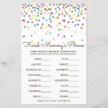 Juego de Baby Shower Rainbow Sprinkle IMPRESO