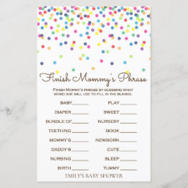 Lámina Juego de Baby Shower Rainbow Sprinkle IMPRESO