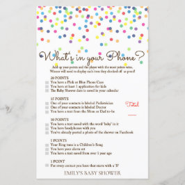 Lámina Juego de Baby Shower Rainbow Sprinkle IMPRESO