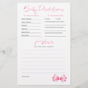 Lámina Juego de Baby Shower rosado recomendado para bebés