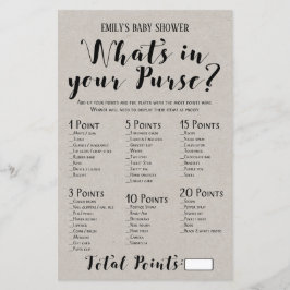 Lámina Juego de Baby Shower Rústico Moderno IMPRESO