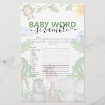 Juego de Baby Shower 'Safari Salvaje'