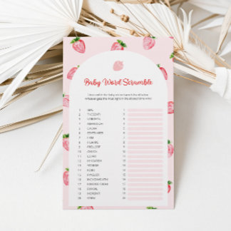 Lámina Juego de Baby Shower Scramble Word para bebé de fr