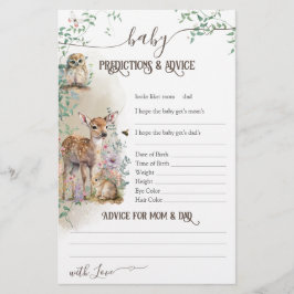 Lámina Juego de Baby Shower sobre la vegetación de los bo