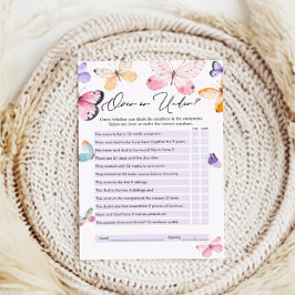 Lámina Juego de Baby Shower sobre o bajo, mariposa