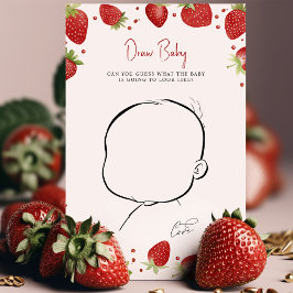 Lámina Juego de Baby Shower Strawberries Sorteo Bebé Dive