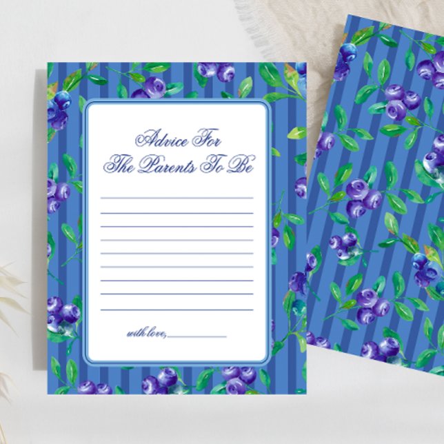 Lámina Juego de Baby Shower Sweet Blueberries Advice (Subido por el creador)