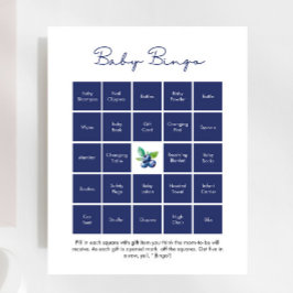 Lámina Juego de Baby Shower Sweet Blueberry Baby Bingo