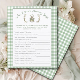 Lámina Juego de Baby Shower Sweet Fairytale Gingham