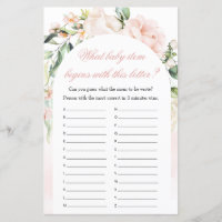 Juego de Baby Shower What baby Item Elephant
