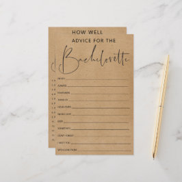 Lámina Juego de Bachelorette de Doble cara