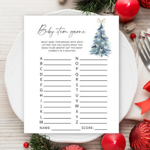 Lámina Juego de Bebé de árbol de invierno. Juego Baby Sho