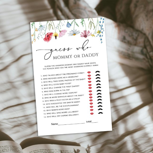 Lámina Juego de bebé de Flores Silvestres, mamá o papá (Subido por el creador)