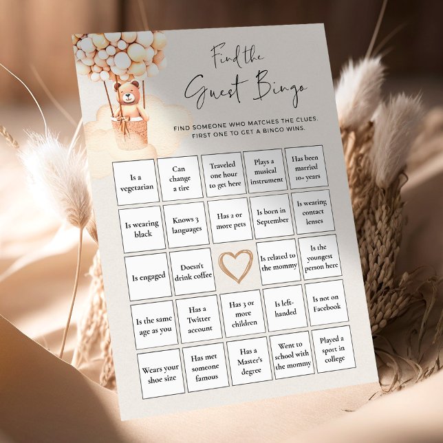Lámina Juego De Bebé De Oso Editable Encuentre El BINGO I (Subido por el creador)