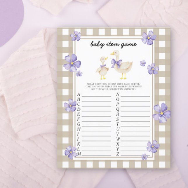 Lámina Juego De Bebé Ganado. Juego Baby Shower (Subido por el creador)