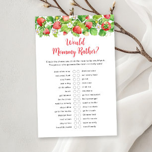 Lámina Juego de bebé Strawberry Would Mommy Rather