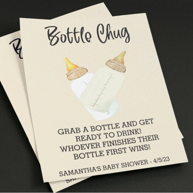 Lámina Juego de beber de biberón para bebé en la ducha  (Subido por el creador)