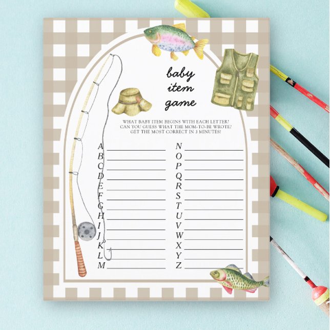 Lámina Juego De Bebés De Pescador. Juego Baby Shower (Subido por el creador)