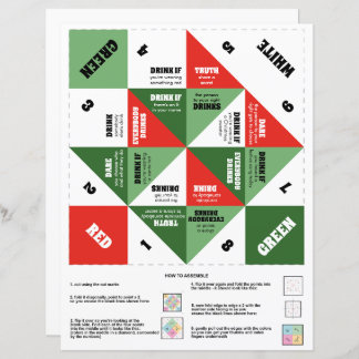 Lámina Juego de bebidas Cootie Catcher de los navidades 9