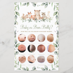 Lámina Juego de Belly de cerveza o de bebé de Woodland An