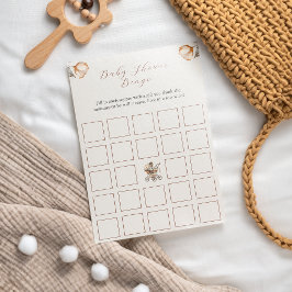 Lámina Juego de Bigo de Baby Shower Floral Vintage Carria