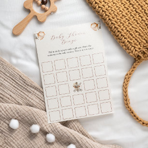 Lámina Juego de Bigo de Baby Shower Floral Vintage Carria