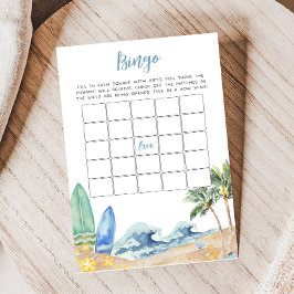 Lámina Juego de Bingo Baby Shower Beach a bordo