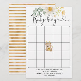 Lámina Juego de bingo Baby Shower Bear Honey