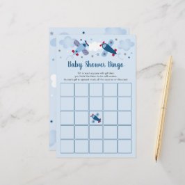 Lámina Juego de Bingo Baby Shower de Airplane Boy