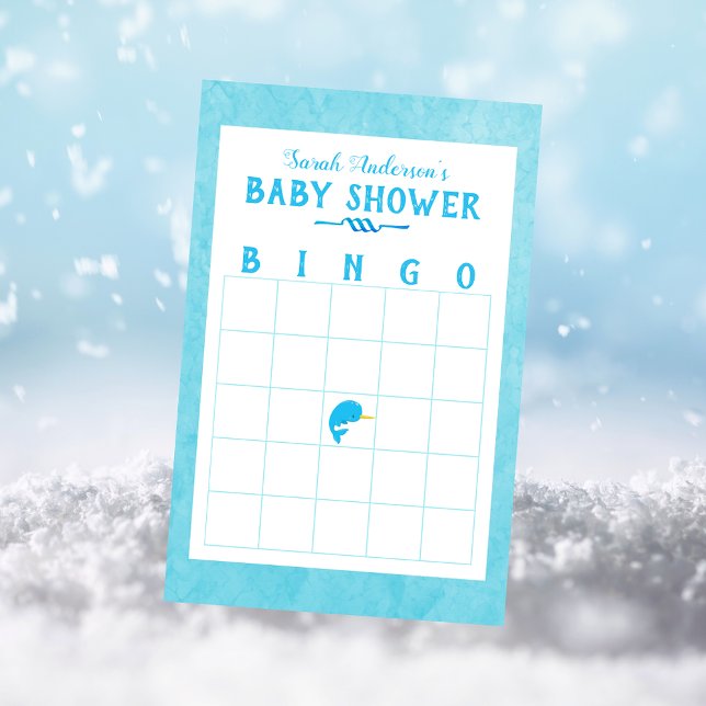 Lámina Juego de bingo Baby Shower de Blue Narwhal (Subido por el creador)